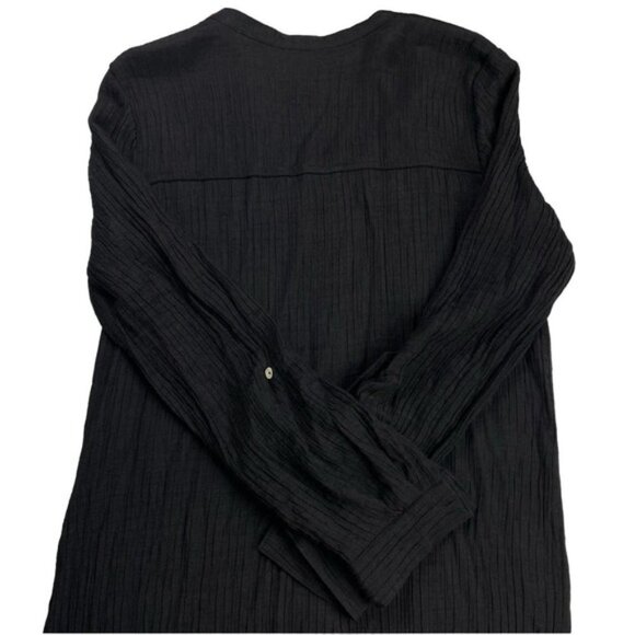 NANETTE LEPORE Button Front Midi Dress Sz 8 Black - Picture 9 of 10